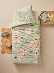 Bedding & Decor-Child's Bedding-Duvet Covers-Bedding set with duvet cover and pillowcase, ANIMAL WORLD TOUR design, made with recycled cotton