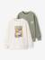 Pack of 2 long-sleeved boy's sweatshirts sage green 