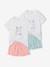 Pack of 2 girls' pyjama shorts ecru 