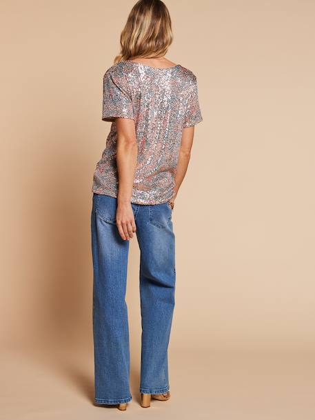Sequin nursing clothes t-shirt multicoloured 