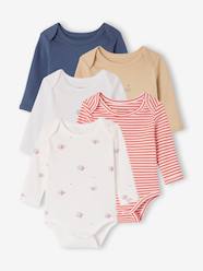 -Pack of 5 long-sleeved whale bodysuits 