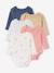 Pack of 5 long-sleeved whale bodysuits blue 