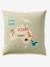 Bedding set with duvet cover and pillowcase, ANIMAL WORLD TOUR design, made with recycled cotton sage green 