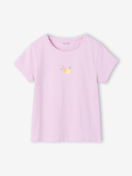 Pack of 2 girls' cotton pyjama shorts pale yellow 