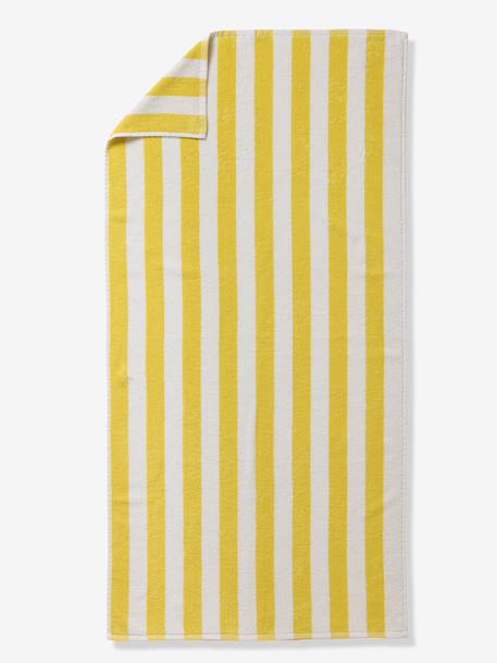 Striped Bath Towel with Recycled Cotton, Transat striped blue+striped pink+striped yellow 