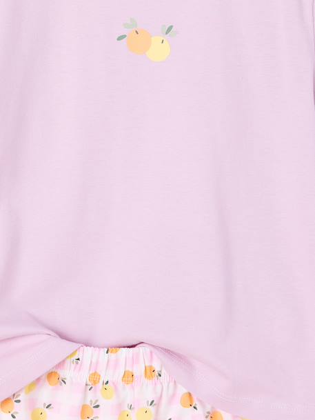 Pack of 2 girls' cotton pyjama shorts pale yellow 