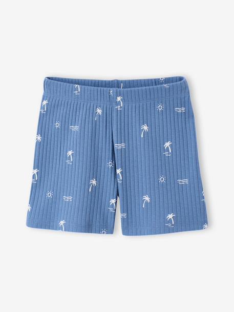Pack of 2 boys' short pyjamas denim blue 