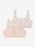 Pack of 2 organic cotton girls bras rose 