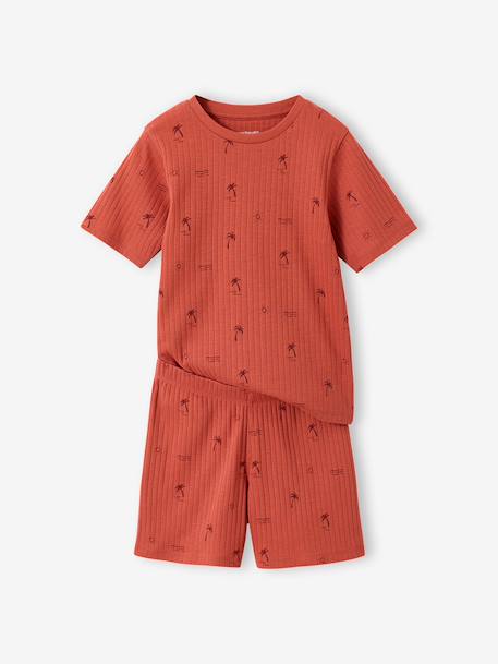 Pack of 2 boys' short pyjamas denim blue 