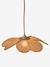 Woven bamboo flower pendant lampshade beige 