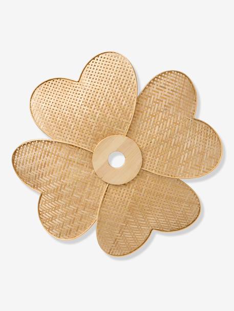 Woven bamboo flower pendant lampshade beige 
