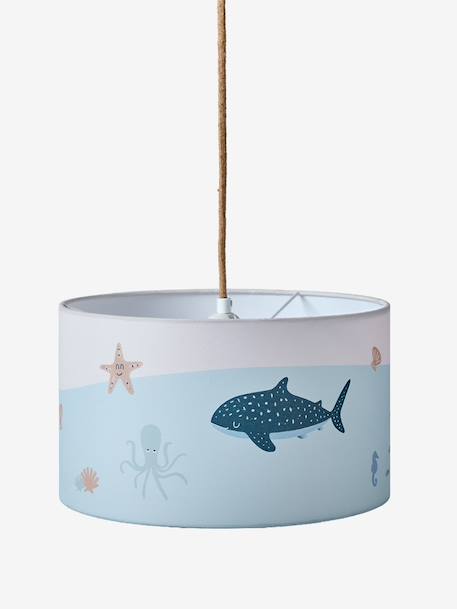 Sea animals lampshade printed blue 