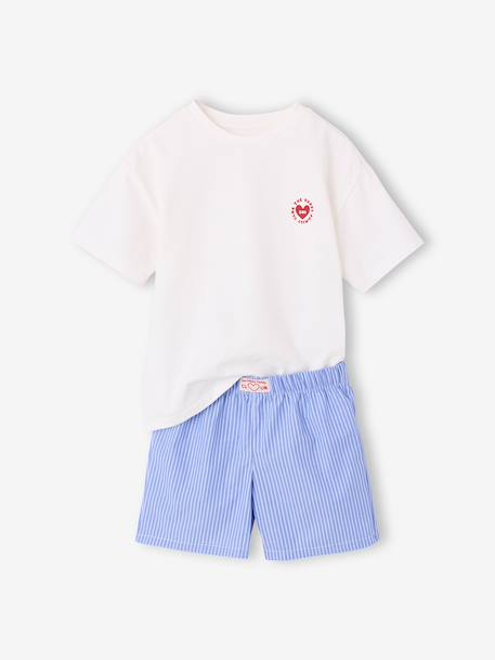 Boys' pyjama shorts ecru 