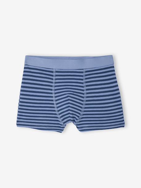 Pack of 2 boys' boxers with digger print ocean blue 