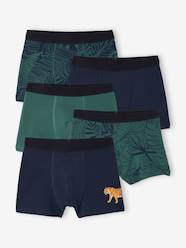 Boys-Pack of 5 jungle print boxers for boys 