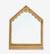 Paper rope house mirror beige 