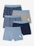 Pack of 5 shark print boxers for boys grey blue 