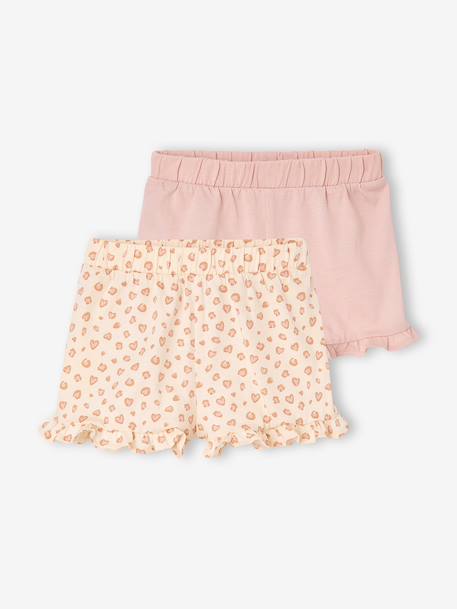 Pack of 2 frilly shorts ecru 