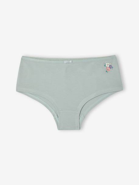 Pack of 5 girls' maternity shorties sage green 