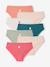 Pack of 7 girls' heart print organic cotton briefs fuchsia 