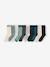 Pack of 10 pairs of boys' socks Basics emerald green 