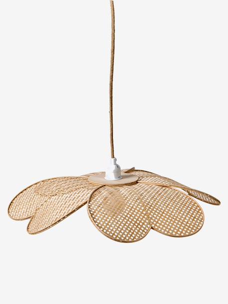 Woven bamboo flower pendant lampshade beige 