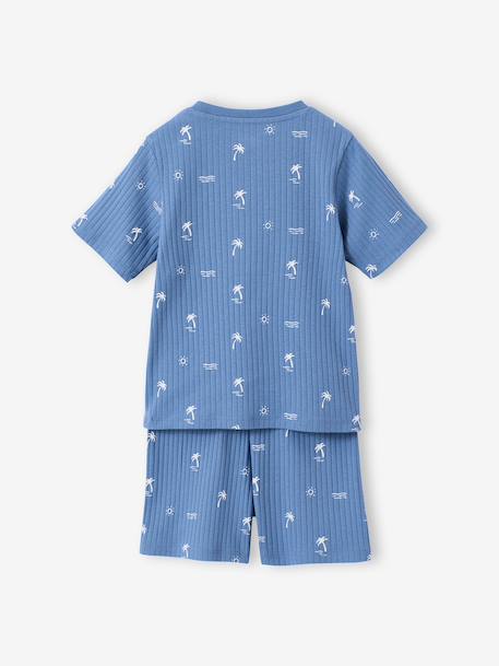 Pack of 2 boys' short pyjamas denim blue 