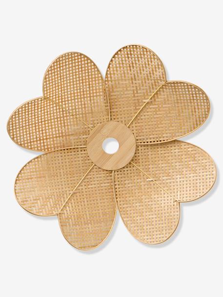 Woven bamboo flower pendant lampshade beige 