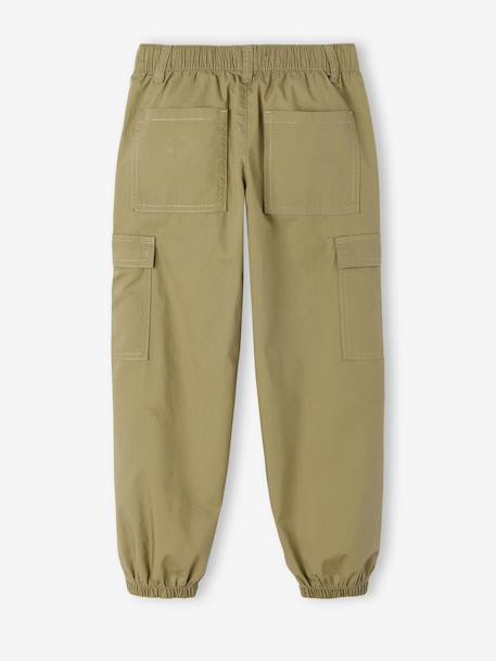 Lightweight cargo trousers beige+olive 