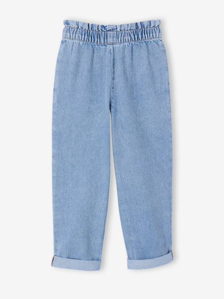 Paperbag denim trouser light blue 
