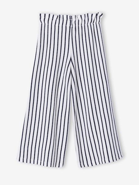 Wide striped knitted leggings striped blue+striped red 