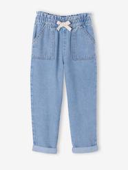 Girls-Paperbag denim trouser