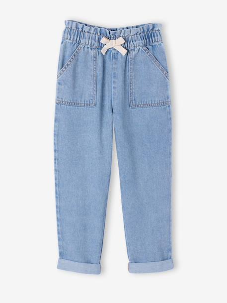 Paperbag denim trouser light blue 