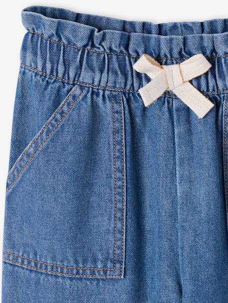 Paperbag denim trouser medium blue 