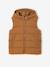 Lightweight Hooded Waistcoat for Boys pecan nut 