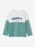 Sweatshirt with long colour block sleeves aqua green 