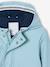 Hooded rain coat with multiple pockets aqua green 