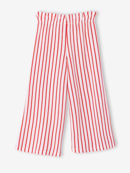 Wide striped knitted leggings striped blue+striped red 