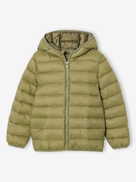 Light Padded Jacket with Hood for Boys black+bordeaux red+emerald green+grey blue+hazel+medium blue+navy blue+olive+pecan nut+red 