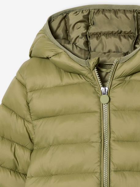Light Padded Jacket with Hood for Boys black+bordeaux red+emerald green+grey blue+hazel+medium blue+navy blue+olive+pecan nut+red 