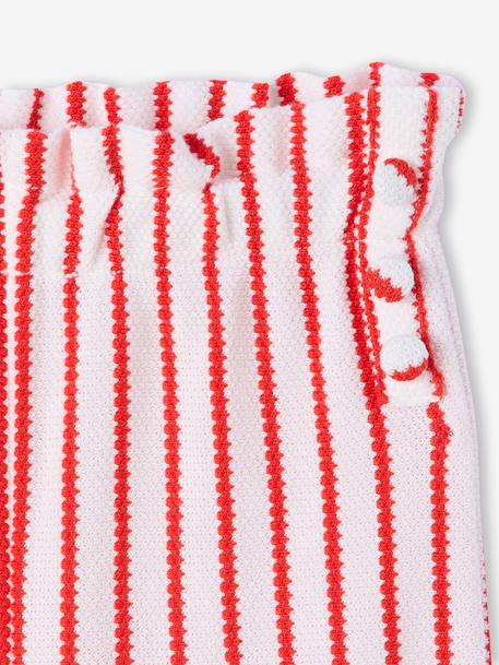 Wide striped knitted leggings striped blue+striped red 