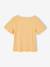 Girl's fancy bow t-shirt striped blue+yellow 