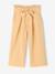 Cropped, Wide Leg Paperbag Trousers in Cotton Gauze for Girls beige+green+old rose+sage green+yellow 