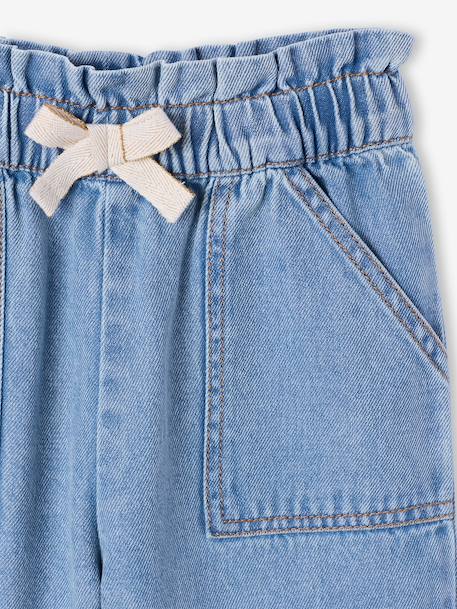 Paperbag denim trouser light blue 
