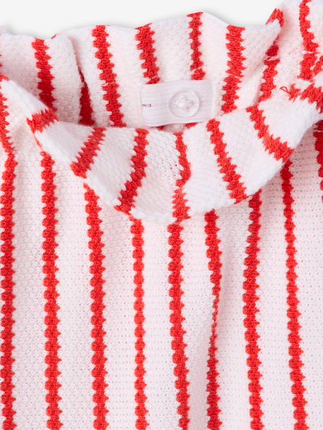Wide striped knitted leggings striped blue+striped red 