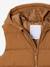 Lightweight Hooded Waistcoat for Boys pecan nut 