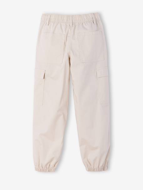 Lightweight cargo trousers beige+olive 