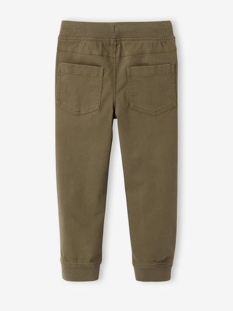 Easy-on jogger trousers for boys anthracite+caramel+grey blue+khaki 
