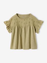 Girls-Girl's t-shirt with embroidered details 