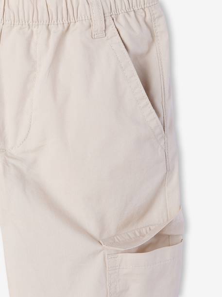 Lightweight cargo trousers beige+olive 